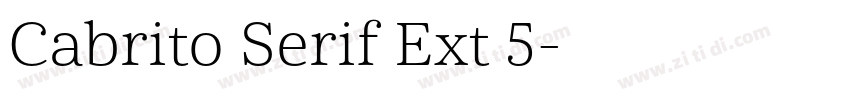Cabrito Serif Ext 5字体转换